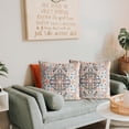 thumbnail image 4 of Boho Throw Pillow Covers 18x18 inch Set of 2 Monaco Rug Carpet Double Sided Pattern Cotton Soft Pillow Case Cushion Cover Pillowcase for Couch Sofa Bed Decorative(Orange), 4 of 6