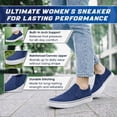 thumbnail image 5 of Emma Shoes Canvas Slip On Sneakers for Women, Canvas Slip On Shoes for Women, Low Top Casual Flats (Dark Denim, 8), 5 of 5