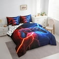 thumbnail image 3 of Erosebridal Gamer Comforter Set with Sheets King Size Gaming Bed in a Bag Set Teens Modern Game Console Controller 7 Pieces Bedding Set Joystick Room Decor Red Blue, 3 of 6