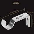 thumbnail image 3 of LXYFH Hooks Under $10 5pcs Heavy Duty Adjustable Curtain Rod Brackets For 25mm Rod Silver, 3 of 4