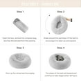 thumbnail image 5 of Round Cat Bed, Fluffy Soft Cozy Cat Bed Kennel Nest with Non-Slip Bottom, 23" L x 23" W x 8" H, 5 of 7
