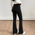 thumbnail image 6 of BXJX Girls Yoga Leggings, Slim High Stretch Sports Elastic Waist Flare Pants Black Size 14-15 T, 6 of 8