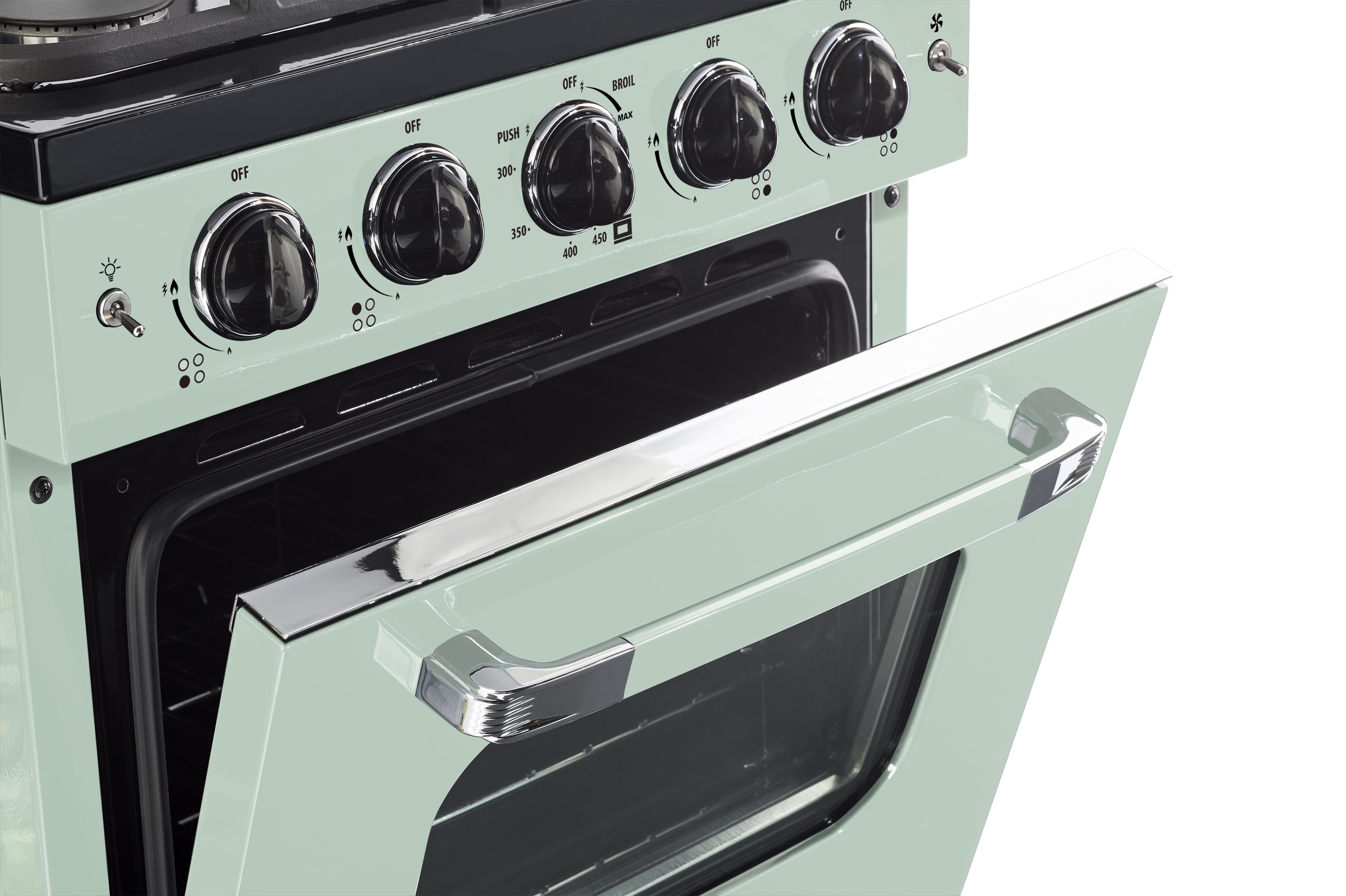 Unique Classic Retro 24" 2.9 cu/ft Freestanding Gas Range with Convection Oven and Sealed Burners