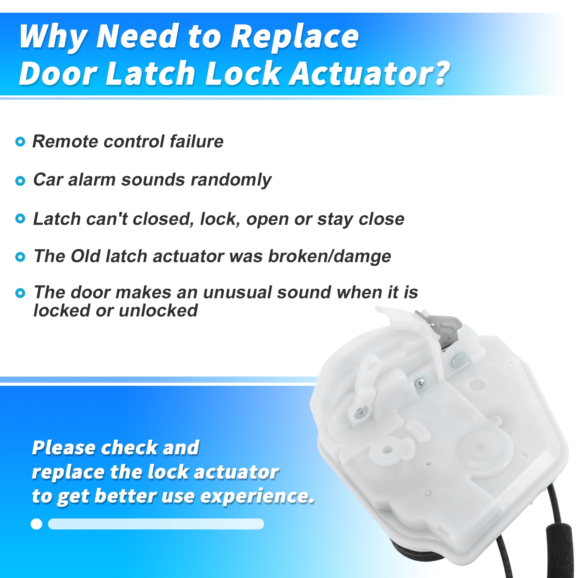 Unique Bargains Front Left Door Lock Latch Actuator Assembly for Mazda 3 2010-2013