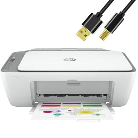 HP Wireless Color Inkjet Printer  Copy Scan  Mobile Printing + NeeGo Printer Cable  Grey KEY SPECIFICATIONS: Printer Type: All-in-One Color Inkjet Printer Print Speed: Black: 7 ISO ppm  Color: 5 ISO ppm Number of print cartridges: 2 (1 each black  tri-color) Replacement cartridges: HP 67 Black Original Ink Cartridge (~120 pages yield) 3YM56AN; HP 67XL Black High Yield Original Ink Cartridge (~240 pages yield) 3YM57AN; HP 67XXL Black Extra High-Yield Original Ink Cartridge (~400 pages yield) 3YM59AN; HP 67 Tri-Color Original Ink Cartridge (~100 pages yield) 3YM55AN; HP 67XL Tri-Color High-Yield Original Ink Cartridge (~200 pages yield) 3YM58AN; HP 67XXL Tri-Color Extra High-Yield Original Ink Cartridge (~330 pages yield) 6ZA16AN Print Resolution 4800 x 1200 dpi (Maximum) Paper Sizes: A4; B5; A6; DL envelope  Letter; legal; 4 x 6 in; 5 x 7 in; 8 x 10 in; No. 10 envelopes Paper Types: Plain paper  photo paper  brochure paper  envelopes and other specialty inkjet papers Paper handling Input/Output Capacity 60 sheets/25 sheets Connectivity Technology: Wi-Fi  Wi-Fi Direct  Hi-Speed USB System requirements: Windows 10  Windows 7 Service Pack 1 (SP1): 32-bit or 64-bit  2 GB available hard disk space  Internet connection  Internet Explorer; MacOS v10.14 Mojave  macOS v10.15 Catalina  macOS v11 Big Sur; 2 GB HD; Internet required Additional Information: Dimensions: 16.7  x 21.5  x 9.8  Approximate Weight: 7.55 lbs Accessory: Printer Cable