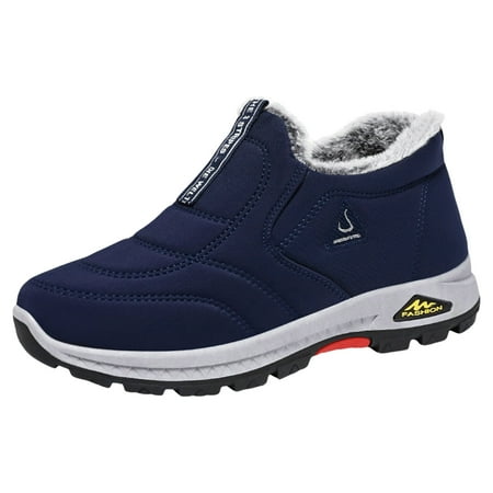 

XDDST Mens Boot Men Snow Boots Fashion New Pattern Autumn and Winter Thickened Warm Comfortable Casual Slip On Shoes Winter Ankle Boots Winter Warm Shoes Fuzzy