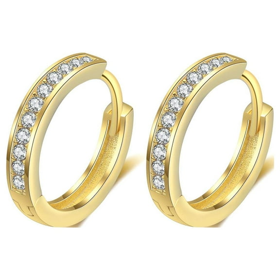 AOBOCO Gifts for Women, 925 Sterling Silver Hoop Earrings with Moissanite, Birthday Jewelry Gifts for Women Mom Nana Wife