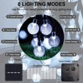 thumbnail image 2 of Yang puede encender una cadena de luces para acampar al aire libre el día de Navidad, luces de colores, bolas de burbujas, pequeñas bolas blancas, luces con forma de gota de agua, 2 of 5