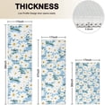 thumbnail image 4 of Lightblue Daisy Flower Green Stems Pattern Kitchen Rugs Sets Of 3,Kitchen Runner Rugs Non Skid Washable,Decorative Kitchen Floor Mats for Kitchen,Sink,Laundry,17"x30"+ 17"x47" + 17"x59", 4 of 6