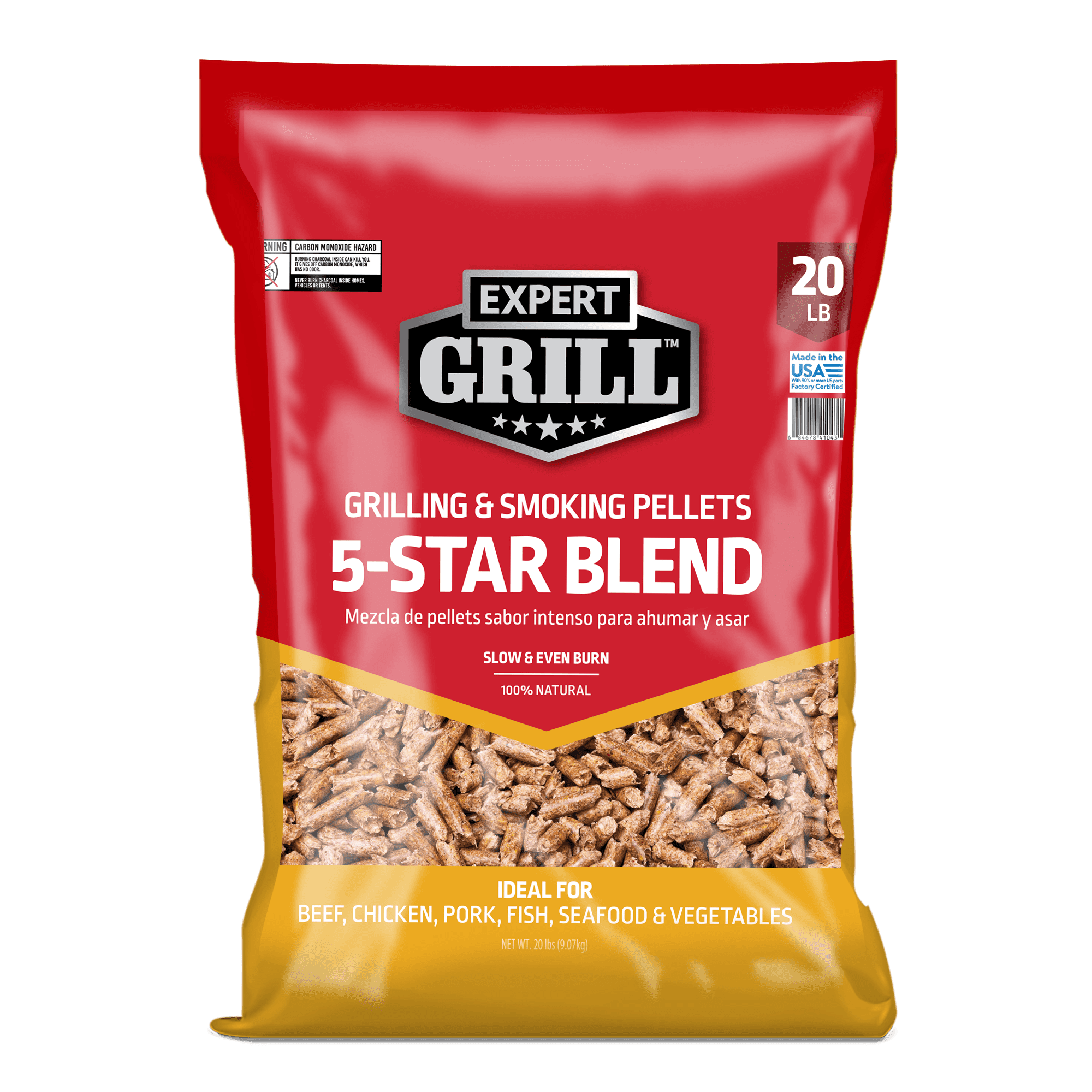 (3 pack) Expert Grill Five Star Blend Wood Pellets - 20 lb