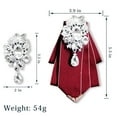 thumbnail image 3 of MENDENG Burgundy Handmade Crystal Pretied Bowtie Mens Adjustable Brooch Pin Necktie Wedding Gifts, 3 of 6