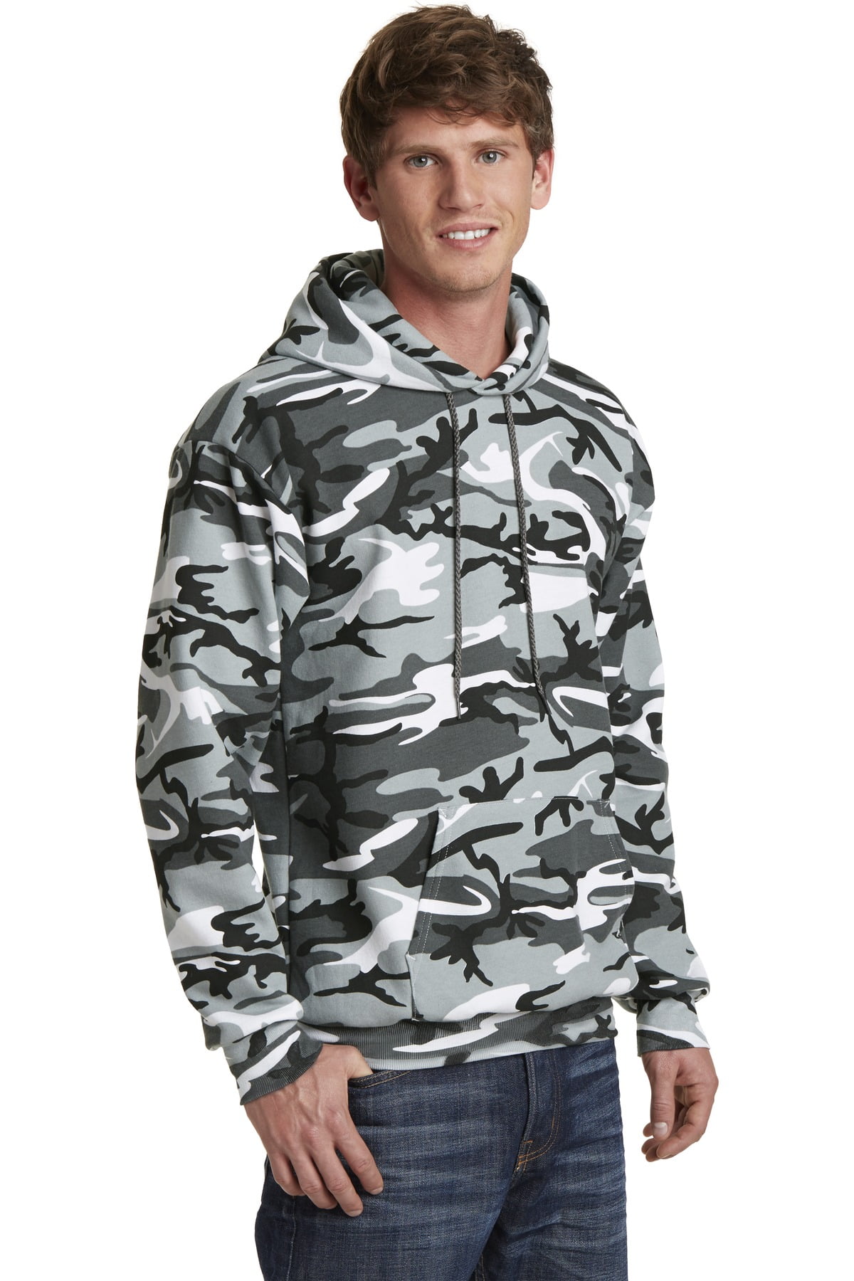 & Camo) Sweatshirt-S Core Hooded (Desert Port Company Camo Fleece Pullover