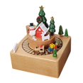 thumbnail image 4 of Christmas Train Musical Box Playing Melody ''merry Christmas'' for Girls Family Wooden Color, 4 of 8