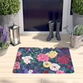 thumbnail image 2 of Pioneer Flower Floral Print Flannel Non Slip Door Rugs,Washable Door Mats Indoor,Decorative Door Mats,Dirt-Resistant and Absorbent Doormat for Entrance,Bedroom,Kitchen,Bathroom,23.5"x16", 2 of 5