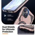 thumbnail image 4 of Allytechgroup Slim Case for iPhone 15 with Stand, Compatible with Magsafe Built-in  Kickstand Rugged Heavy Duty Durable Cover Case Shockproof Magnetic Protective for Women Men, Rosegold, 4 of 7