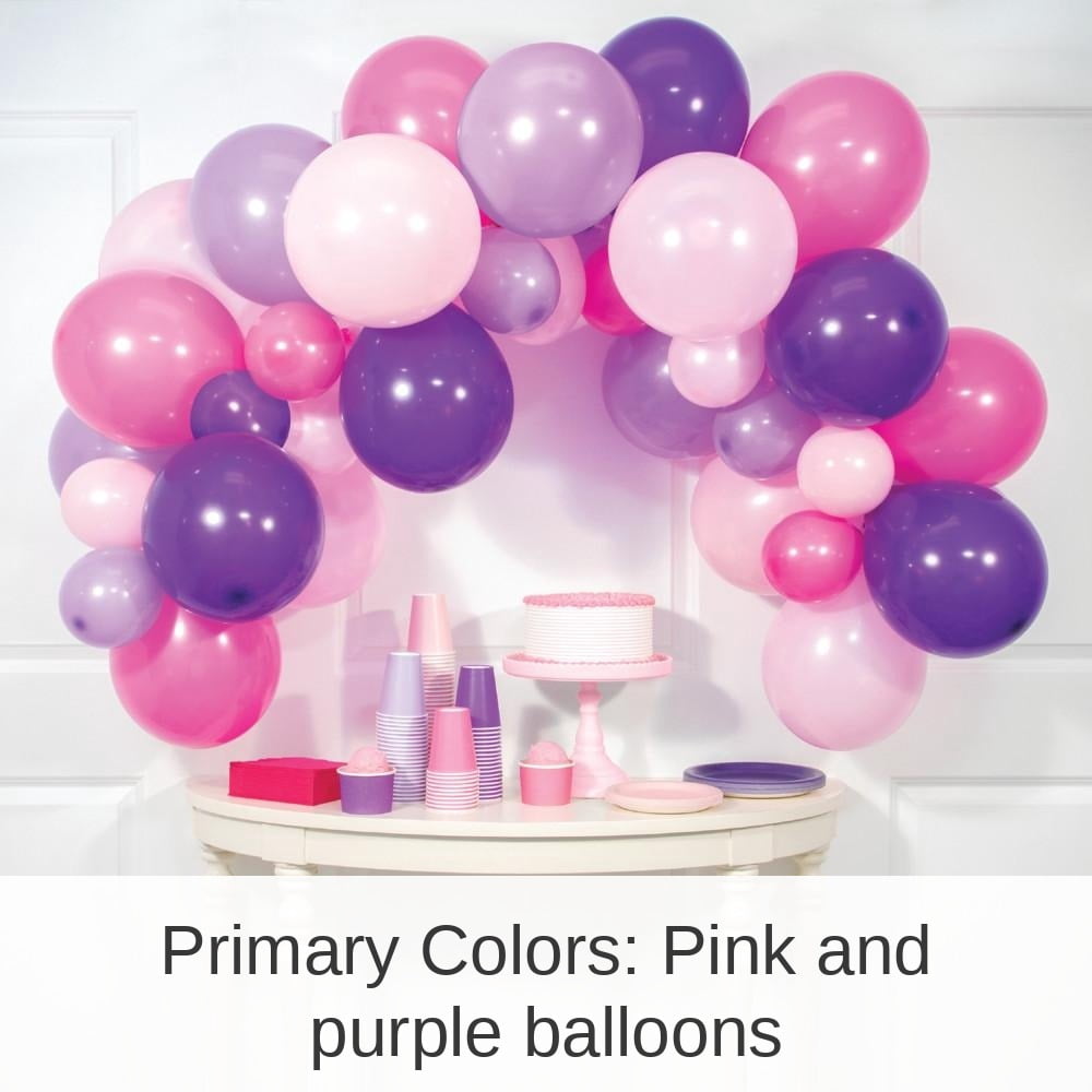 6 Kits Bulk Pink and Purple Six Foot Balloon Arch Kit