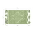 thumbnail image 5 of Jean Pierre Ricardo Cotton Fringe 27 x 45 in. Bath Rug, Sage Green, 5 of 7