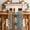 Light Blue, variant on Western Texas Star Retro Table Runner - 70 Inch Long Country Farmhouse Light Blue Brown Wooden Cotton and Linen Blended Dress Scarves Farmhouse Table Runner for Kitchen Dining, Coffee Table, 13"x70"