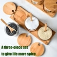 thumbnail image 3 of Glass Seasoning Jar with Wooden Lid and Spoon, Adorable Sugar Bowl Bath Salt Storage Container, Kitchen Pepper, 3 of 13