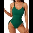 thumbnail image 2 of Traje de Baño de una Pieza para Mujer Traje de Baño de una Pieza con Abertura Alta para Mujer Traje de Baño de una Pieza Verde XL, 2 of 7