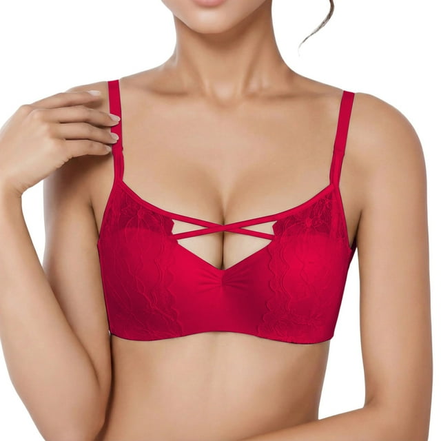Seamless Comfort Wirefree Bra for Everyday Wear – Lightweight Push Up Bralette without Padding T Shirt Friendly Non Wired Support Soft Wireless Bra for Daily Relaxed Comfort