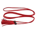 thumbnail image 1 of Cinturón de cintura Zulema Estilo vintage cuerda Colgante rojo con borlas, 1 of 8