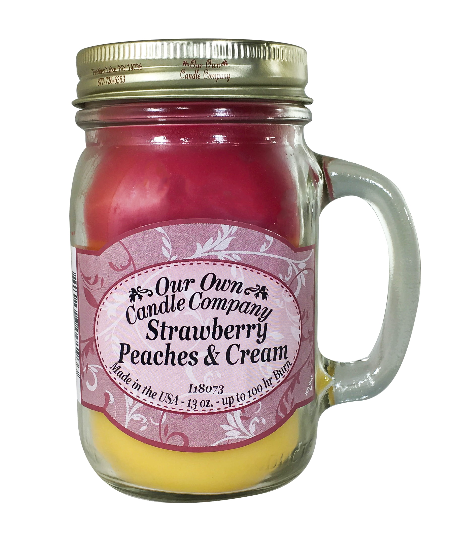 Our Own Candle Company/ Scented In A Jug/Strawberry,Peaches And Cream 