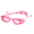 thumbnail image 4 of Gafas de natación transparentes de moda para adultos, gafas de piscina antivaho, de natación para playa, surf, kayak y actividades al aire libre. Rosa, 4 of 8