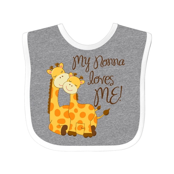 Inktastic My Nonna Loves Me Boys or Girls Baby Bib