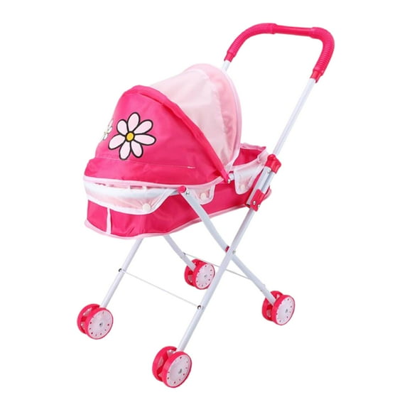 Cochecito plegable para muñecas, accesorios para muñecas, desarrollo temprano, simulación de cochecito de juguete, carrito de juguete para niños