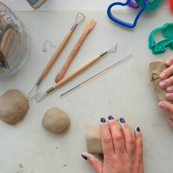 HONMEET Ceramic Circle Cutter with Copper Blade for Smooth Edges in Pottery Making and Craft Projects