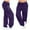 Purple, variant on Levmjia Women's Jeans Plus Size Pants Summer Autumn Winter Wide Leg Yoga Sports Loose Casual Long Pants Trousers