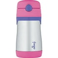 thumbnail image 1 of THERMOS FOOGO Bouteille de Paille de 10 Onces en Acier Inoxydable Isolé sous Vide, Rose/violet, 1 of 2