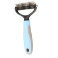 thumbnail image 1 of Pet Dematting Comb, Stainless Steel And PP Practical Double Sided Pet Grooming Brush Quick Deshedding  For Pet Hospital For Home For Medium And Large Dog, 1 of 8