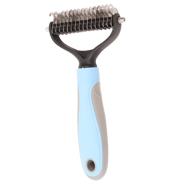 Pet Dematting Comb, Stainless Steel And PP Practical Double Sided Pet Grooming Brush Quick Deshedding For Pet Hospital For Home For Medium And Large Dog
