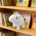 thumbnail image 6 of Walking Unicorn with Horn Interactive Electronic Pet Plush Unicorn Toy with Sounds and Movements Animated Gift for Toddlers Birthday, White, 7'', 6 of 7