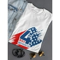 thumbnail image 3 of Independence Day, 4Th Shaped T-Shirt Women -Image by Shutterstock, Female Medium, 3 of 4