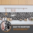 thumbnail image 6 of DEWOO 10 Sheet Thicker Mosaic Peel and Stick Backsplash Tile Removable Self Adhesive Wall Tiles for Bathroom Kitchen Counter (12"×12",Grey), 6 of 12