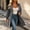 Gray, variant on IUYRTFE Women's Trench Coat, 100% Polyester Regular Fit Button Front Collar Long Sleeve
