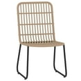 thumbnail image 3 of vidaXL Patio Dining Set Seat 3/5/7 Piece Black/Oak 31.5"/55.1" Table Length, 3 of 7
