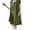 Army Green, variant on Sngxgn Women's Summer Bodycon Casual Midi Sleeveless Hollow Out Knit Side Slit Striped Long Tank Dress(Navy,XXL)