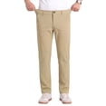 thumbnail image 5 of MEILIHUA Men's Regular Fit Casual Work Pants, Stretch Dress Pants with Flex Waist, Flat Front Golf Trousers for Spring Summer, 5 of 9