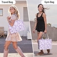 thumbnail image 6 of Large Capacity Tote Bag,White Purple Butterfly Flower Pattern Handbag Fashion Luxury Tote Bag,15.7"x13"x 5.1" Inches,Laptop Compatible, 6 of 6
