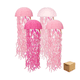 thumbnail image 1 of 4 Lámparas De Papel Redondas De 25cm, Pantalla De Decoración Belug, Rosa, 1 of 5