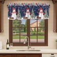 thumbnail image 6 of Navy Blue Christmas Curtain Valances for Windows, Kitchen Valance Window Treatments Panel 2 Pack, Snowman Xmas Balls Pine Needle Tree Rod Pocket Short Curtains for Bathroom Bedroom 60 x 18 Inch, 6 of 8