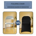 thumbnail image 2 of KUOGO 30 Pieces Polyester Stretch Folding Chair Covers for Universal Chair Protectors Removable and Washable for Wedding Party Catering and Banquet Events (Black), 2 of 10