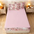 thumbnail image 4 of Erosebridal Cute Ghost Pumpkin Zipper Full Size Comforter Sets with Fitted Sheet and 2 Pillowcases, Happy Halloween Zipper Bedding Set for Boys Girls, Lavender Orange, Pink Reversible, 4 of 7