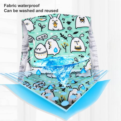 Shulemin Doggie Diaper Washable Breathable Vibrant Color Male Dog Diapers Belly Bands for Dog,Mint Green S
