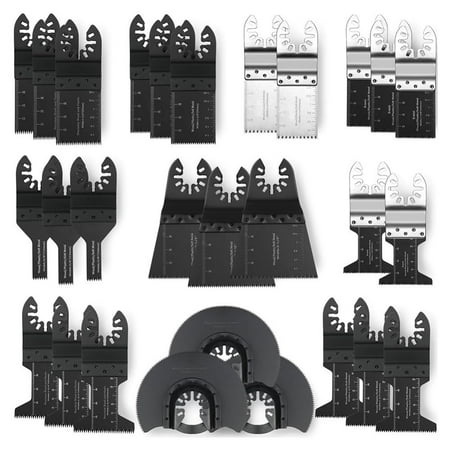 

Zerofeel 28 PCS Oscillating Saw Blades Premium Multitool Blades Kit for Wood Metal Plastics