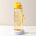 thumbnail image 2 of Water Bottle Plastic, Reusable Water Bottle, Plastic Bottles, Clear Plastic Bottles, 32 Oz Capacity, Flip Top Closure, Outdoor Training, Weekend Trips, Yellow, Wrist Strap, Bpa, 2 of 4